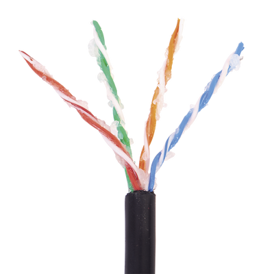 Bobina de 1000 ft ( 305 m ) Cat5e con gel para exterior, color Negro, para aplicaciones en sistemas de redes de datos y cableado