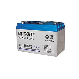 Acumulador EPCOM 12Vcd 110Ah Tecnología VRLA AGM Ciclo Profundo para Aplicaciones Fotovoltaicas