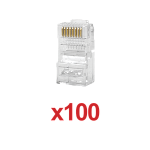 Paquete de 100 conectores de red RJ45 para cable UTP categoría 5E