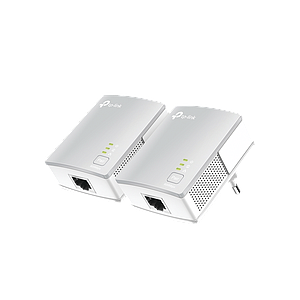 Kit Adaptador Powerline Ethernet, tecnologia HomePlug AV, 500Mbps, Plug and Play, hasta 300 M dentro de casa, 1 Puerto 10/100 Mb