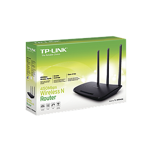 Router Inalámbrico 2.4 GHz, 450 Mbps, 3 antenas externas omnidireccional 5 dBi, 4 Puertos LAN 10/100 Mbps, 1 Puerto WAN 10/100 M